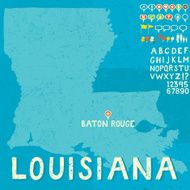 Map of Louisiana with icons N2