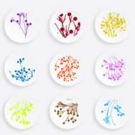 set of abstract color plate pattern for design N13