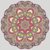Circle lace ornament round ornamental geometric doily pattern N14