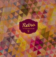 Purple and yellow Retro colorful triangle pattern background