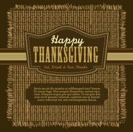 Thanksgiving greeting card design template square composition