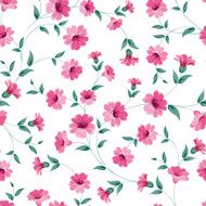 Pink flowers fabric N6