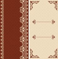 brown and beige vector cards with arabic ornament