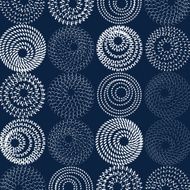 set of abstract blue and white circle pattern background