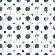 Smash circles and dots seamless pattern
