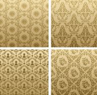 seamless vintage background brown baroque Pattern N3