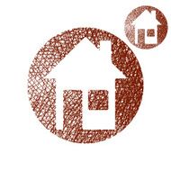 House simple single color icon isolated on white background