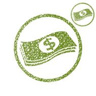 Dollars cash money stack vector simple single color icon