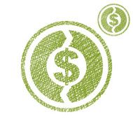 Money circulation exchange economy concept vector N3