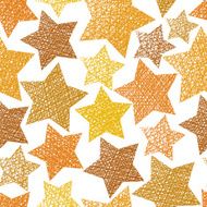 Golden stars seamless pattern vector repeating background