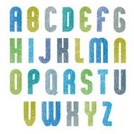 Retro style bold geometric rounded font with hand drawn lines N2