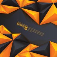 Black and orange polygon background