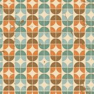 Old tiles seamless background vector retro style pattern