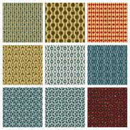 Vintage style aged seamless tiles patterns set with grungy dirt