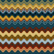 Wavy lines and dots seamless pattern vector background