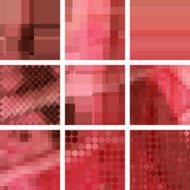 set of abstract red geometry stripe pattern background N2