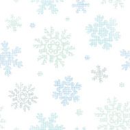 Blue Christmas Snowflakes Textile Texture Seamless Pattern Background N2