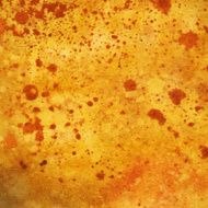 Golden yellow splattered watercolor painting