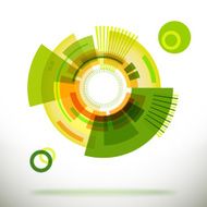 Flat style abstract eco friendly technology corner