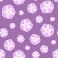 Simple Seamless Pattern with Pink Ipomoea Flowers Vector illustration Convolvulus N2