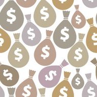 Money bags seamless background