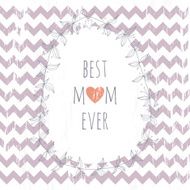 Greeting card for the Mother&#039;s day with a laurel wreath