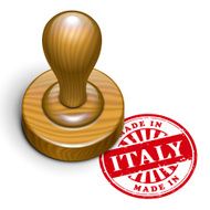 made in Italy grunge rubber stamp