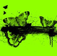 Butterflies in Green