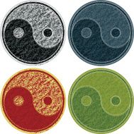 Stitched Yin Yang Patches