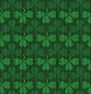 Knitted clover design pattern