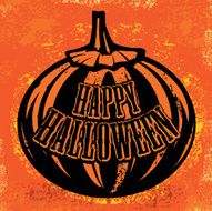 Happy Halloween pumpkin greeting design
