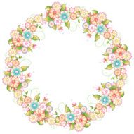 floral circle frame N5