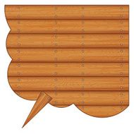 Speech bubble Wooden board