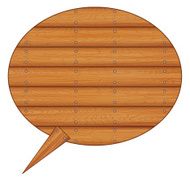 Speech bubble Wooden board N2