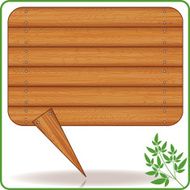 Speech bubble Wooden board N6