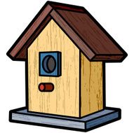Vintage Wooden Birdhouse