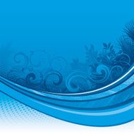 blue tropical swirl background