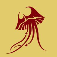 Vector jellyfish icon