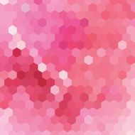 Pink tones hexagonal abstract background