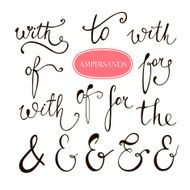 Hand-lettered ampersands and catchwords N3