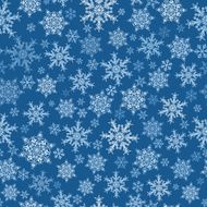 Seamless pattern of snowflakes white on blue N3