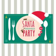 Christmas menu design dinner party elements