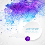 Watercolor wave background Vector illustration N3