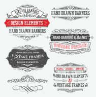 vintage frames and design elements N51