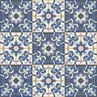 Gorgeous seamless patchwork pattern Moroccan tiles ornaments