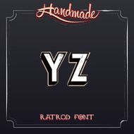Retro Vintage Label Alphabet Vector Grunge Font N3