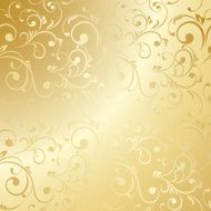 Luxury golden floral wallpaper N3