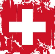 Swiss grunge flag Vector illustration N4