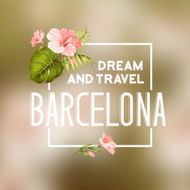Barcelona travel print