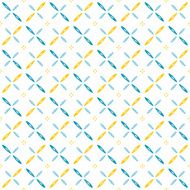 Scandinavian design pattern with crossing petals on white background